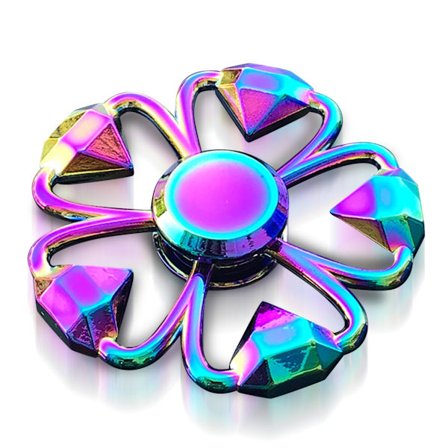 Regnbue Metal Fidget Spinner, Anti-Angst Hånd Spinner Legetøj til Stresslindring & ADHD Fokus, Holdbar Finger Spinner til Voksne & Børn