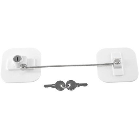 Køleskabslås, køleskabslåse, fryserlås med nøgle til børnesikkerhed, låse til låsning af køleskab og skabe-1 pakke