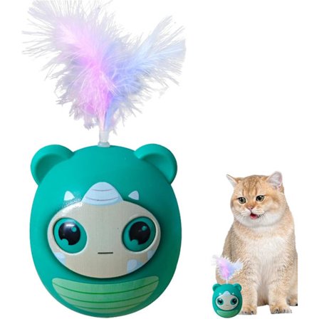 Kissalelu höyhenillä, kissan aktivointilelu, Interaktiivinen hauska kissanpentupallohöyhen, Creative Pet Supplies Teaser Toy sisä- ja ulkokäyttöön