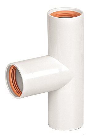 Faluplast 2316120 T-stykke 3 ærmer, med gummipakning 40 mm, Indendørs afløb