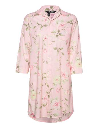 Lrl 3/4 Sl Roll Tab His Sleepshirt Patterned Lauren Ralph Lauren Homewear