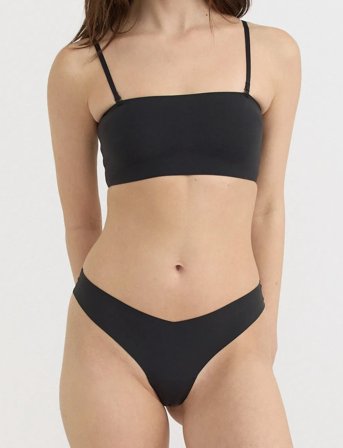 Organic Basics Bare Bandeau Bralette - Black - XS