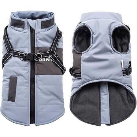 Husdjursväst, Varm, Mjuk Vinterjacka för Husdjur, Hundjacka med Ståkrage, Flera Storlekar & Färger, Vind- och Vattentät