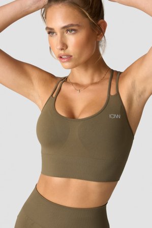 Define Seamless Sports Bra Dark Sand
