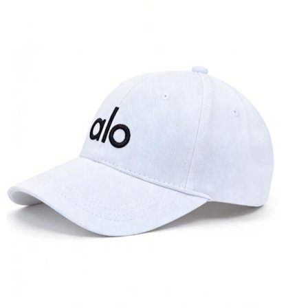 ALO Ny brodert hard baseballcaps, stilig og allsidig for menn og kvinner, får ansiktet til å se mindre ut, solhatt-Whi
