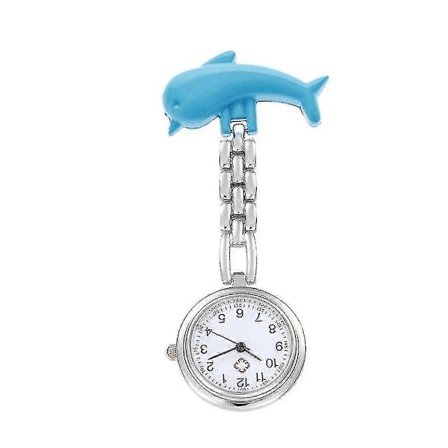 Dolphins Quartz Sykepleierklokke i legering, mote armbåndsur, smilende sykepleierbordsklokke