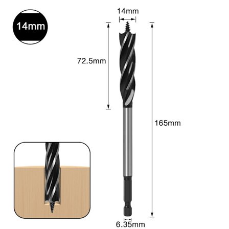 Twist Drill Bits Auger Borr 14MM