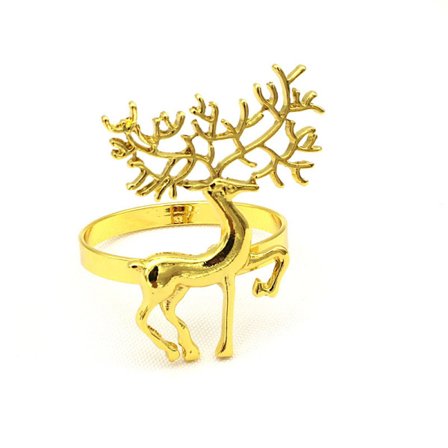 (1 stk. Rådyr) Julehjorte Elk Snowflake Servietringe, Servietter