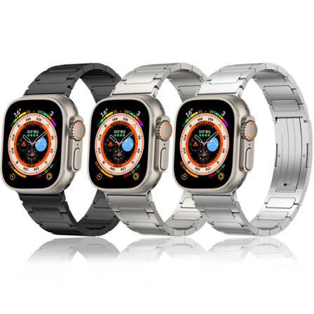 Smal klokkeband kompatibel med Apple Watch Band rustfritt stål metallarmbånd erstatningsjusterbart armbånd for iWatch Series 9/8/7/6/5/4/3/2/1