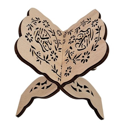 Puinen kirjateline, kokoontaitettava Koraani, Raamattu, pyhä kirja