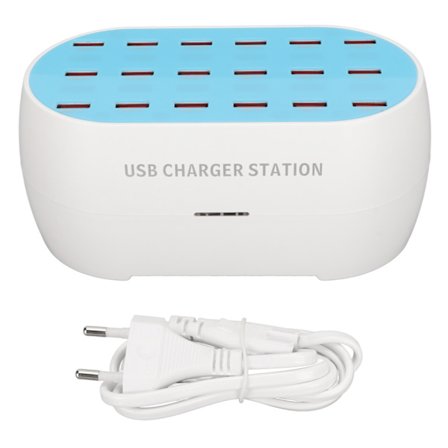 120W 18 Portin USB-latausasema Pöytäkone Nopea USB-laturi älypuhelimille ja tableteille EU-pistoke