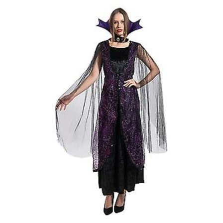 Dame Vampyr Dronning Kostyme Gotisk Halloween Kjole Middelalder Viktoriansk Flaggermus Cosplay Karneval Påske Purim Fancy Kjole (M)