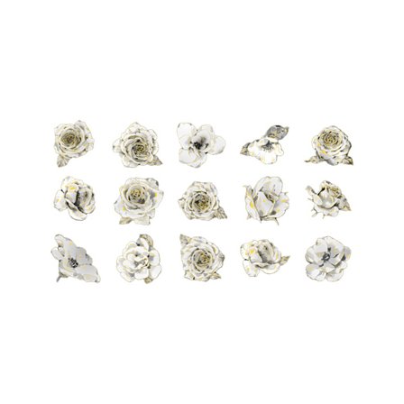 30 st Junk Journal klistermärke dekal PET papper DIY Scrapbook dekoration blommor mönster typ 2