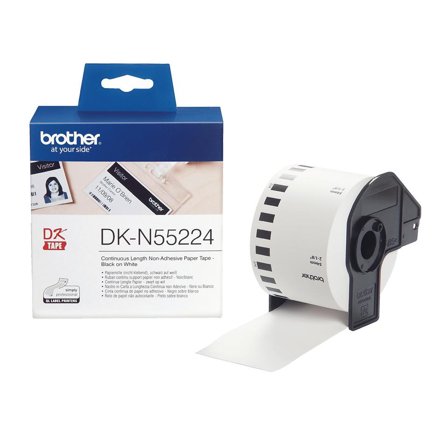 Brother Label DKN55224 DK-tape roll paper without glue, black on white, 54mm x 30,48m