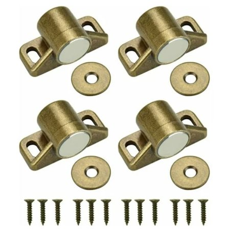 4 st. Skåpdörrsmagneter Magnetiska Dörrlås Magnetiska Dörrstängare med 4 Brickor för Möbel Garderob Skåp
