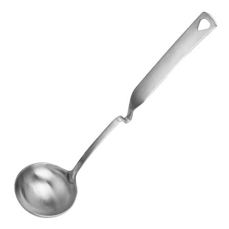 Ruostumattomasta Teräksestä Valmistettu Kuumakattila Lusikkakauha Pitkällä Kahvalla Ruokailuun Keittiöväline Kotiin Ravintolaan (Keittolusikka)