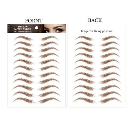 INF Øjenbryn Tattoo Stickers 11 Par Brun
