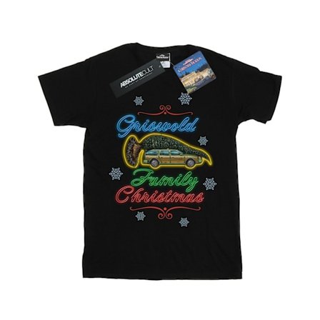 National Lampoon's Julfest Flickor Griswold Familj Jul Bomull T-shirt 7-8 år Svart