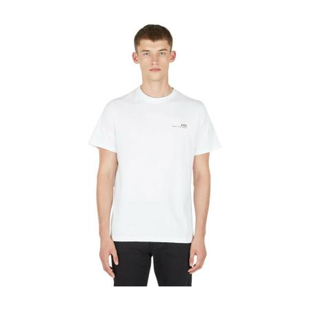 A.p.c., Item Logo Print T-Shirt Biały, Mężczyzna, Rozmiar: M