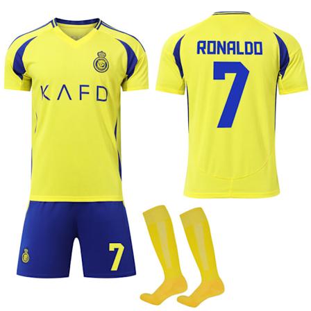 Al-Nassr FC Hemma Barn Vuxen Fotbollströjor Nr 7 Ronaldo 2024-2025 16