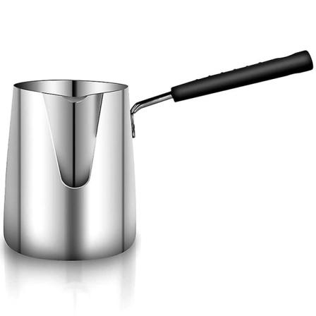 Smør- og Kaffevarmer i Rustfritt Stål, Tyrkisk Kaffebrenner, Mini Smørsmeltepotte og Melkepotte