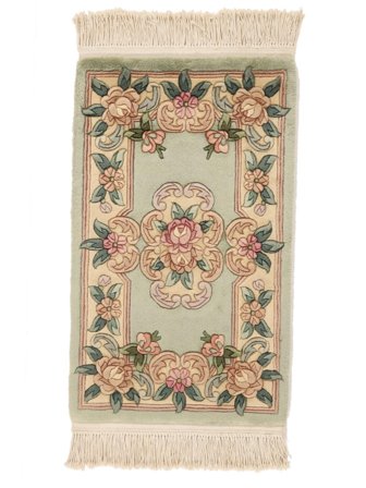 Tappeto Orientale Cinesi 90 Line 52X88 Beige/Marrone (Lana, Cina)