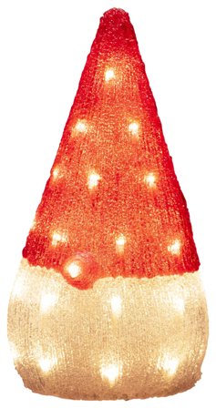Konstsmide 6238-103 Dekorationsbelysning tomte, akryl, 37 cm, 32 LED, Belysning
