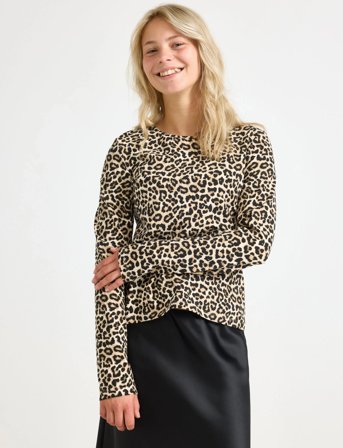 Lindex Top Long Sleeve Basic - Beige - 158/164