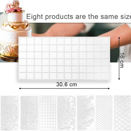 Fondantkake matte rotting mønster preget matte firkantet kake matte
