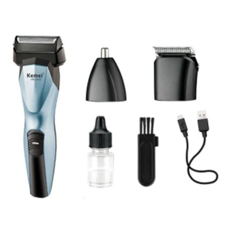 5 I 1 4d Genopladelig Elektrisk Barbermaskine til Mænd 5 Flydende Hoved Skæg Næse Øre Hårtrimmer