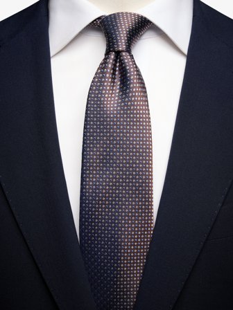 John Henric Men's Braune Krawatte Punkte Size 7,5