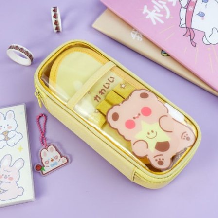 Transparent case Kawaii brevpapper case GUL