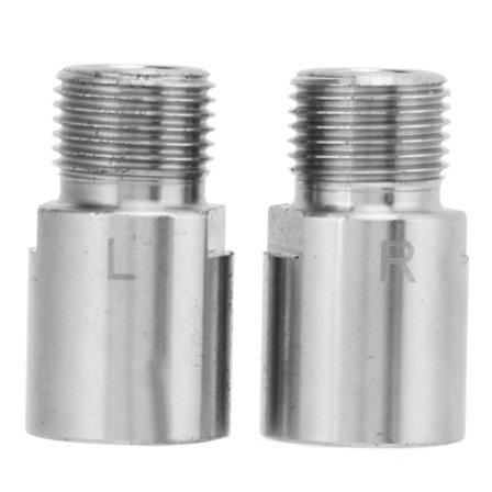 2 stk. Mountainbike Pedalforlængere Krom Molybden Stål Cykel Pedal Forlænger 20mm Sølv