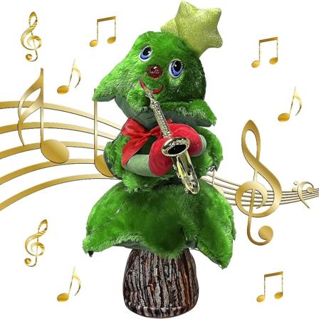 Syngende og dansende juletræs-plyslegetøj