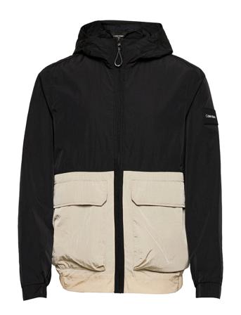 Crinkle Nylon Hooded Windcheater Black Calvin Klein