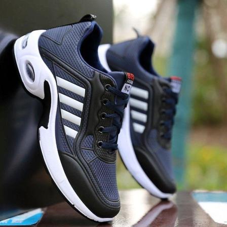 Höstskor i läder för män. Casual sneakers Blue CN42(insole26cm