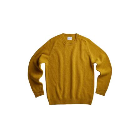 Nn07, Round-neck Knitwear Geel, Heren, Maat:S