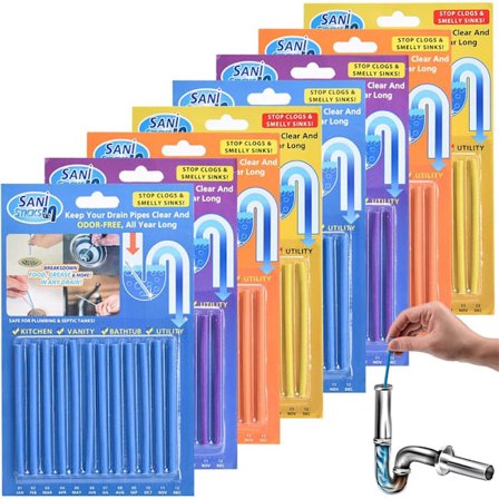 Cleaning Sticks, 96 Pieces Enzyme Cleaner, Pipe Cleaner, Toilet Cleaner