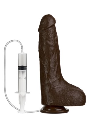 SQURTING REALISTIC COCK BLACK