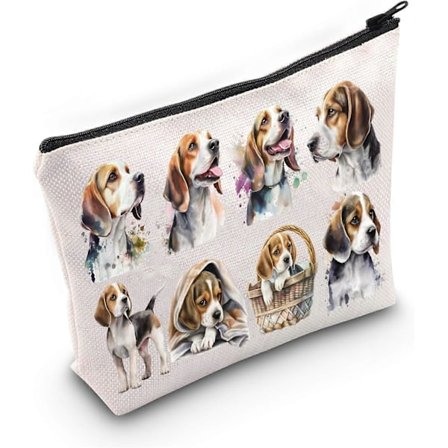 Beagle Hund Sminkväska Beagle Hundälskare Gåva Beagle Hund Mamma Resepåse Väska Beagle Hund Merchandise, Beagle Hund, Kosmetikväska