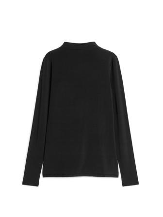ARKET - Women's Mock Neck Top - Black - Size XS