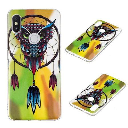 Xiaomi Redmi S2 mobilskal silikon självlysande - Uggla och drömfångare