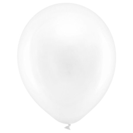 Rainbow Små Latexballonger Metallic Hvite