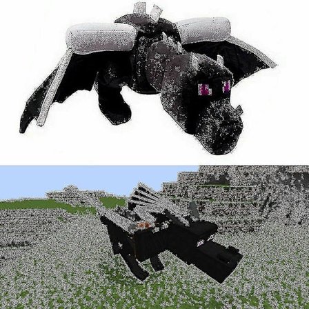 60 cm Minecraft Ender Dragon Myk Plush Lekefigur A