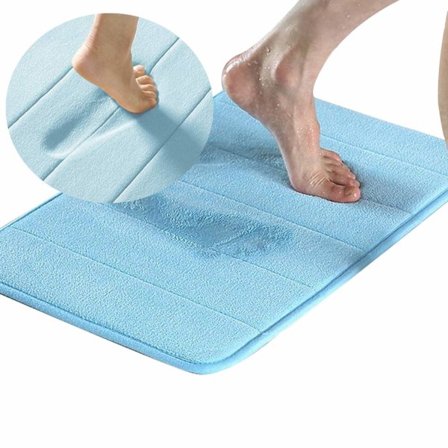 Minneskum Badrumsmatta halkfri absorberande supermysig sammetsbadrumsmatta super vattenabsorption badrumsmatta halkfri (17" X 24", Svart)