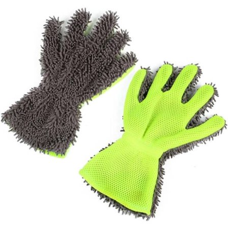 Vaskehanske, Mikrofiber Bilvaskehanske, Dobbeltsidig, Pustende, Sklisikker