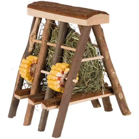 Trixie - Pure Nature høystativ og frøringer brun 17 x 20 x 17 cm - Smådyr - Hus & Burinteriør - Lekeplasser og Klatrestativer - ZOO.no