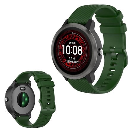 Garmin Vivoactive 3 / 3 Music / Venu klockarmband i silikon - Militärgrön