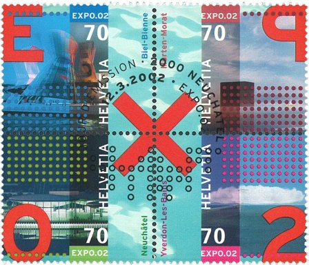 Schweiz - EXPO 2002 - Stemplet sæt 4v