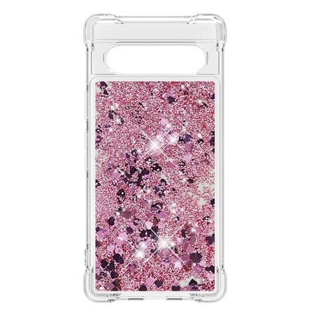 Glitter Bling TPU -kotelo Google Pixel 7a -ruusukulta